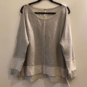 Free People Cold-Shoulder Sweatshirt